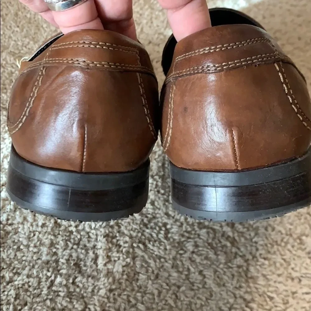 Men's Brown ALDO Vera Pelle Slip On Loafers Size 43